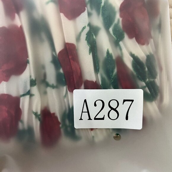 NWT GANNI Floral Print Pleated Georgette Mini Dress Size 36 Jenney - Picture 12 of 12